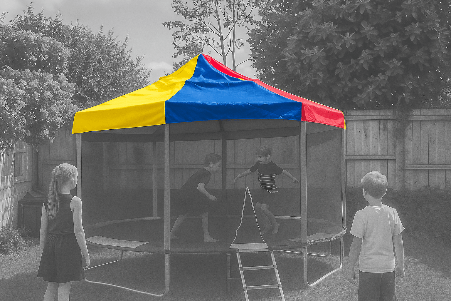 Trampolin Sonnenschutz 4m
